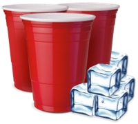 cups and ice