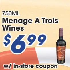Menage A Trois Wines Menage A Trois Wines